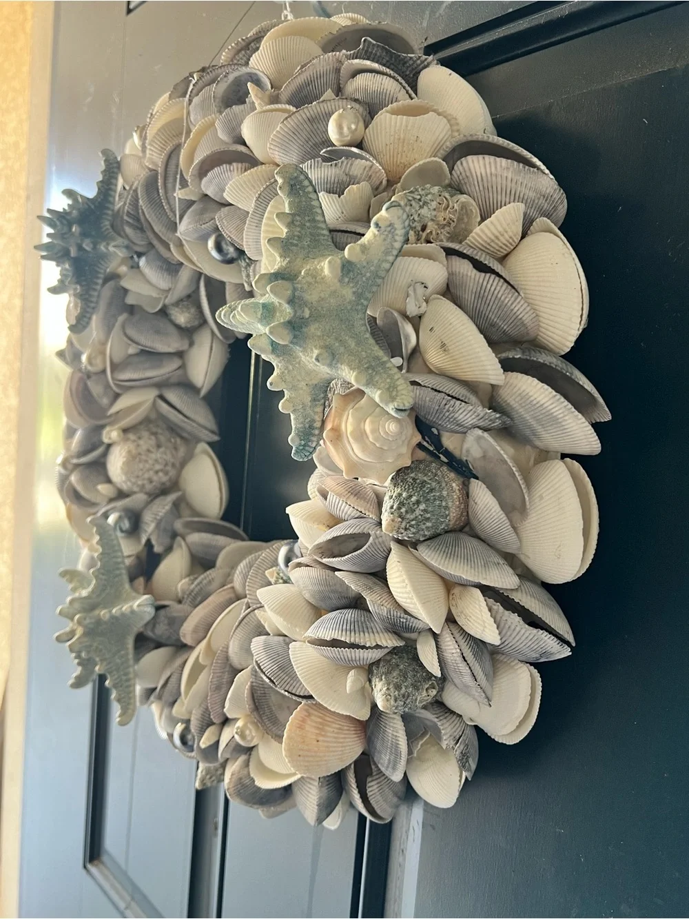 Large Coastal Shell & Starfish Wreath - 18”